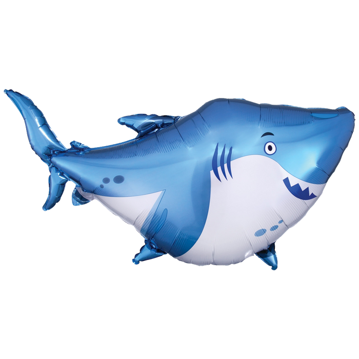 Ocean Buddies Shark SuperShape Foil Balloon (Optional Helium Inflation)