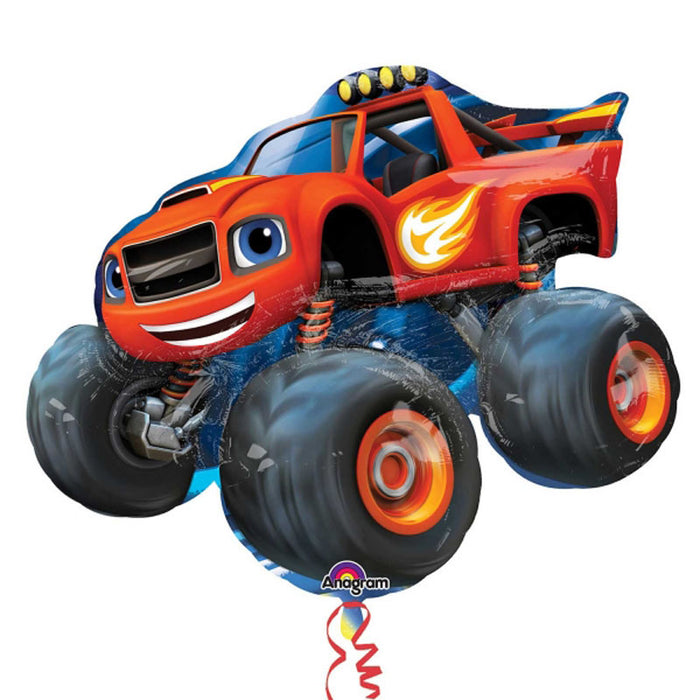 Blaze Monster Truck SuperShape Helium Filled Foil Balloon - 34" (Optional Helium Inflation)