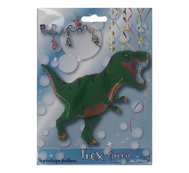 T-Rex Shaped Foil Balloons 36" (Optional Helium Inflation)