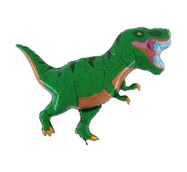 T-Rex Shaped Foil Balloons 36" (Optional Helium Inflation)