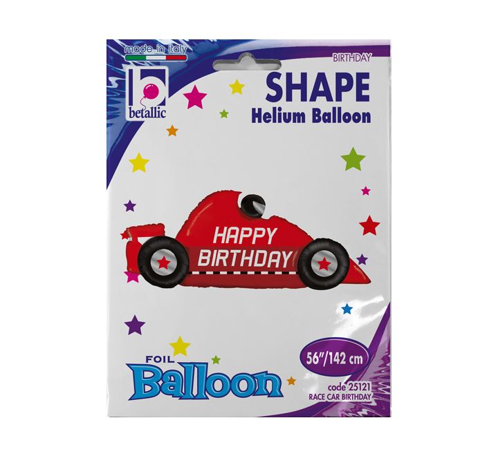 Racing Car Birthday Large Foil Balloons 43" (Optional Helium Inflation)