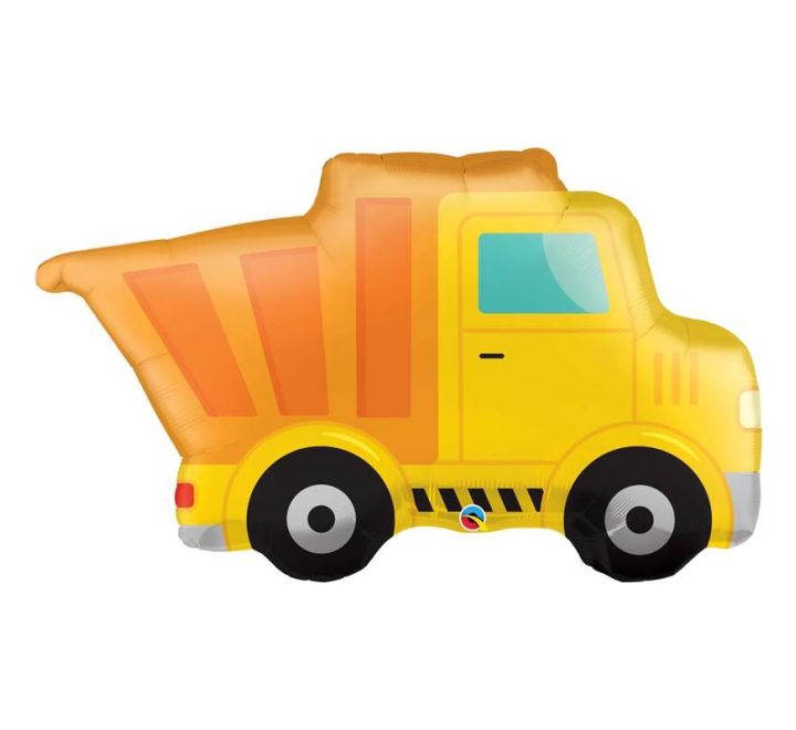 Dump Truck Large Foil Balloons 41" (Optional Helium Inflation)