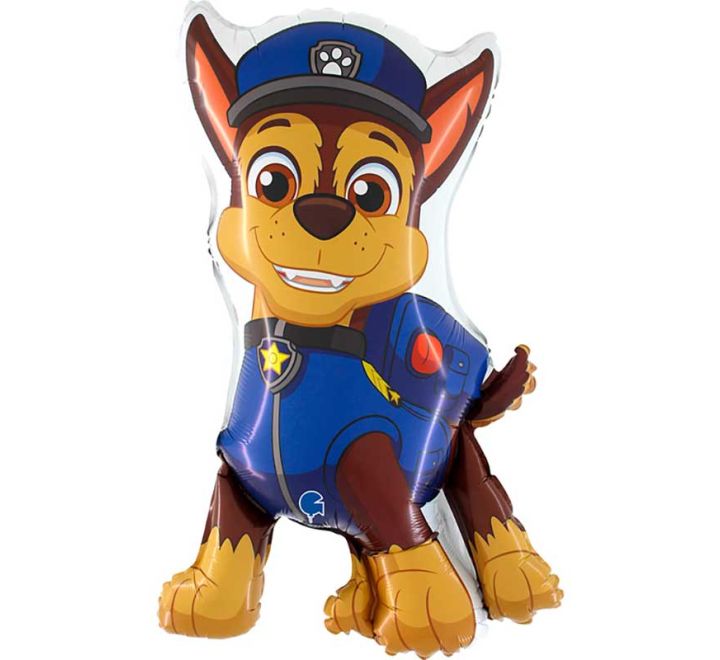 Paw Patrol Chase SuperShape Helium Filled Foil Balloon - (Optional Helium Inflation)