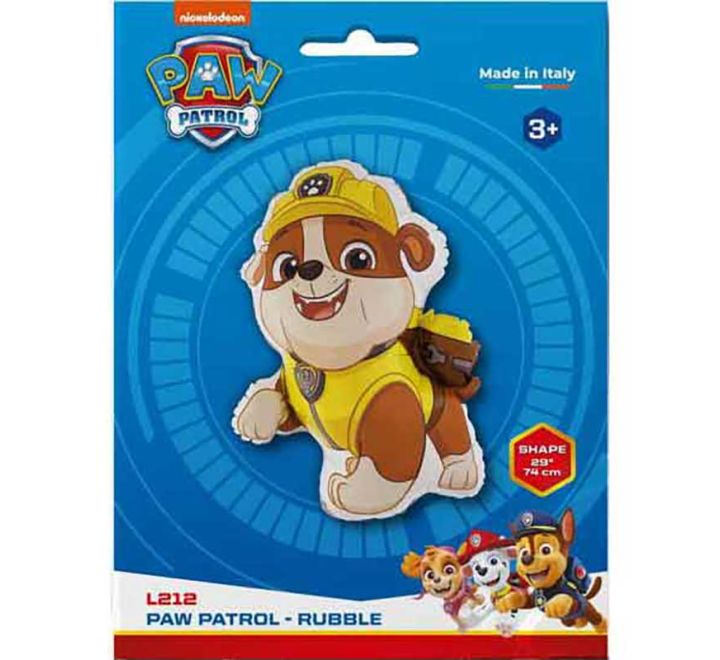 Paw Patrol Rubble SuperShape Helium Filled Foil Balloon - (Optional Helium Inflation)