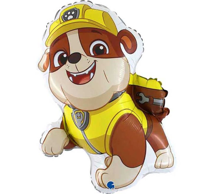 Paw Patrol Rubble SuperShape Helium Filled Foil Balloon - (Optional Helium Inflation)