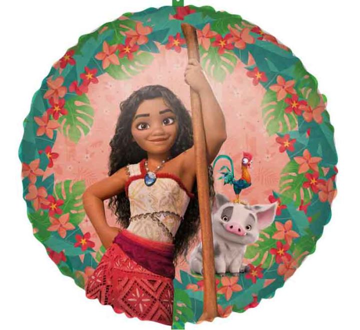 Disney's Moana II Balloon - 18" Foil Helium (Optional Helium Inflation)