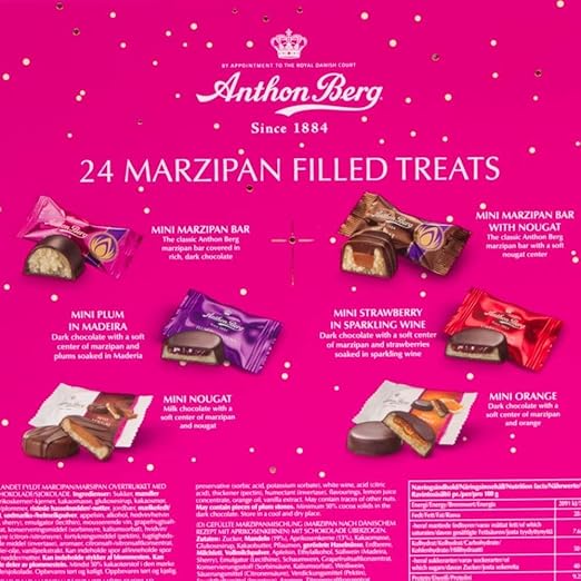 Anthon Berg Luxury Assorted Marzipan 24 Days of Christmas Countdown Calendar 325g