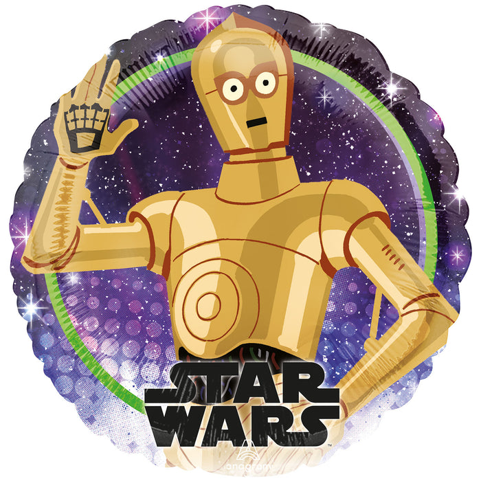 Disney's Star Wars C-3P0 Foil Helium Balloon (Optional Helium Inflation)