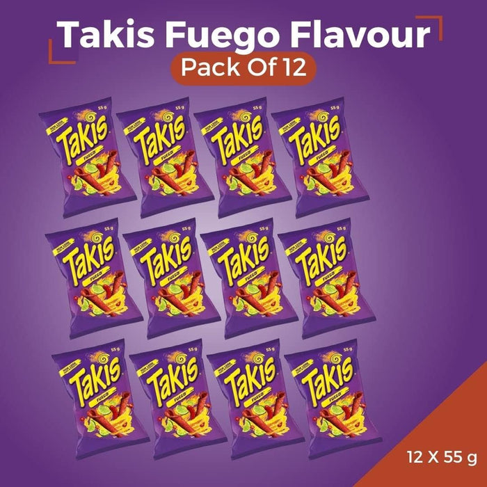 Takis FUEGO Hot Chilli Pepper & Lime Chips - flavour you can