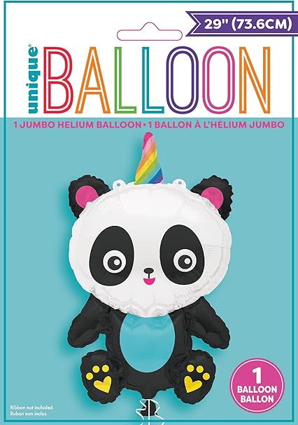 Panda Balloon Jumbo Helium Balloon (Optional Helium Inflation)