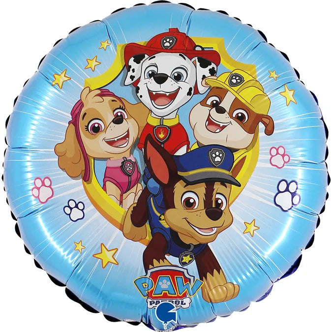 Paw Patrol - 18" Foil Helium Balloon (Optional Helium Inflation)