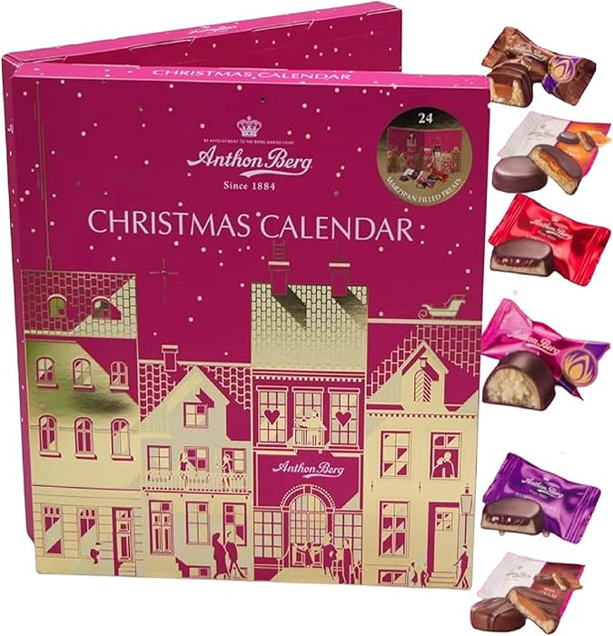 Anthon Berg Luxury Assorted Marzipan 24 Days of Christmas Countdown Calendar 325g