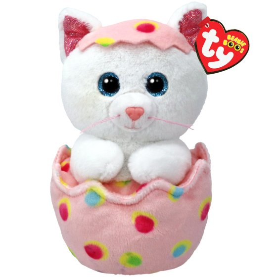 TY Beanie Boo - Giggles Cat – Medium 6” Easter 2025