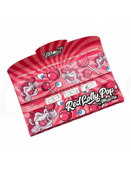 Monkey King Red Lolly Pop Kingsize Papers & Tips Cherry