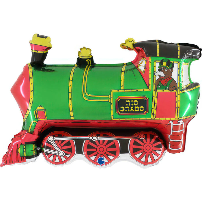 Train Tank Engine Large Foil Balloon - 33" (Optional Helium Inflation)