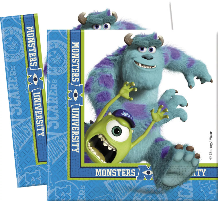 Monsters University Party Tableware - Napkins 20 Pack