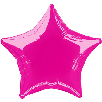 Pink Star Shape Foil Balloon (Optional Helium Inflation)