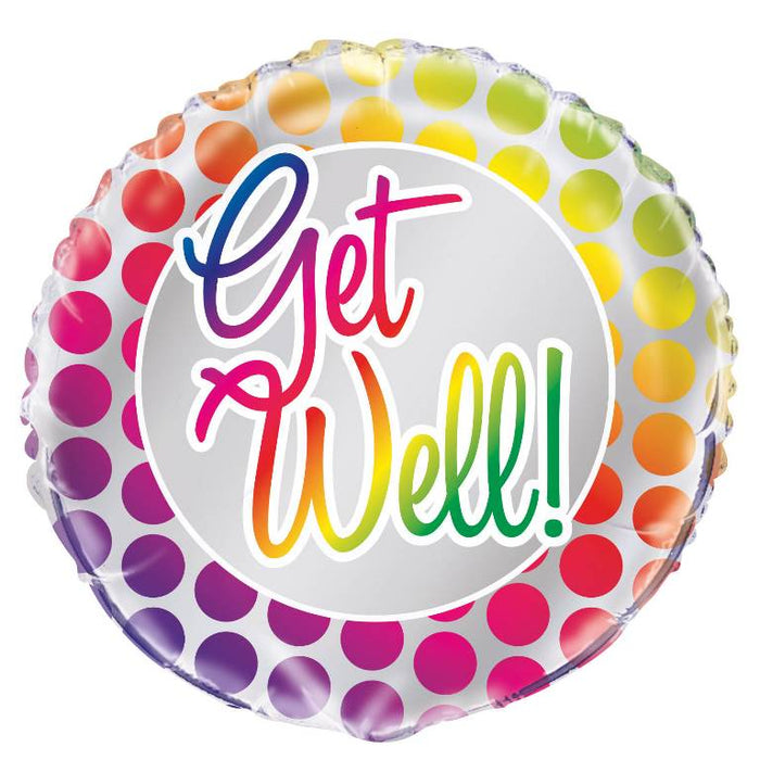 Get Well Foil Balloon (Optional Helium Inflation)