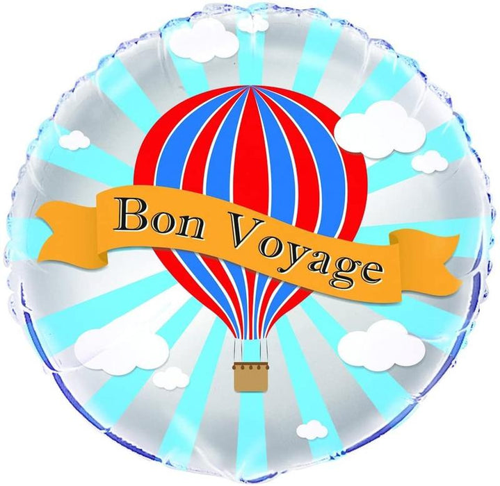 Bon Voyage Foil Balloon (Optional Helium Inflation)