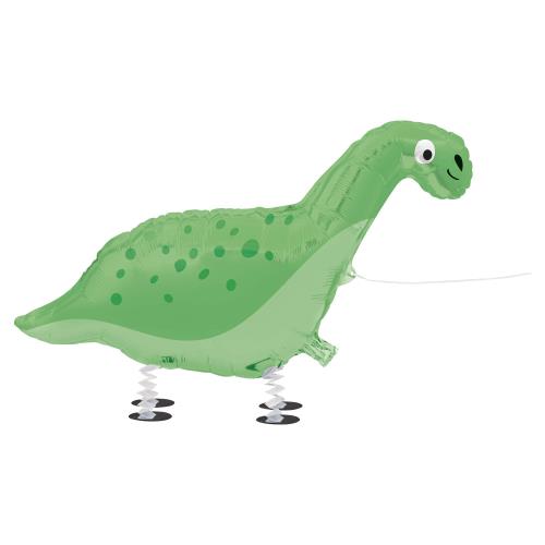 Walking Balloon Pet Brontosaurus (Supplied Helium (Optional Helium Inflation)