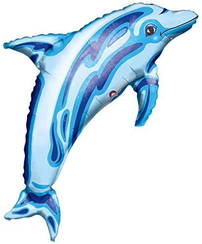 Dolphin SuperShape Foil Balloons 37" (Optional Helium Inflation)