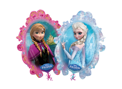 Disney Frozen Frame SuperShape Helium Filled Foil Balloon - 31x25" (Optional Helium Inflation)