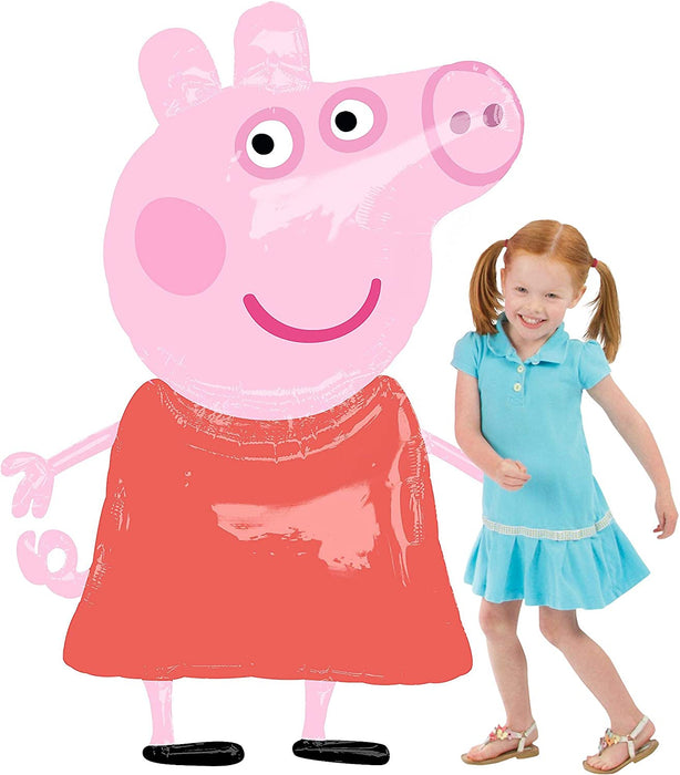 Peppa Pig AirWalker - 48 Inch Foil Balloon (Optional Helium Inflation)