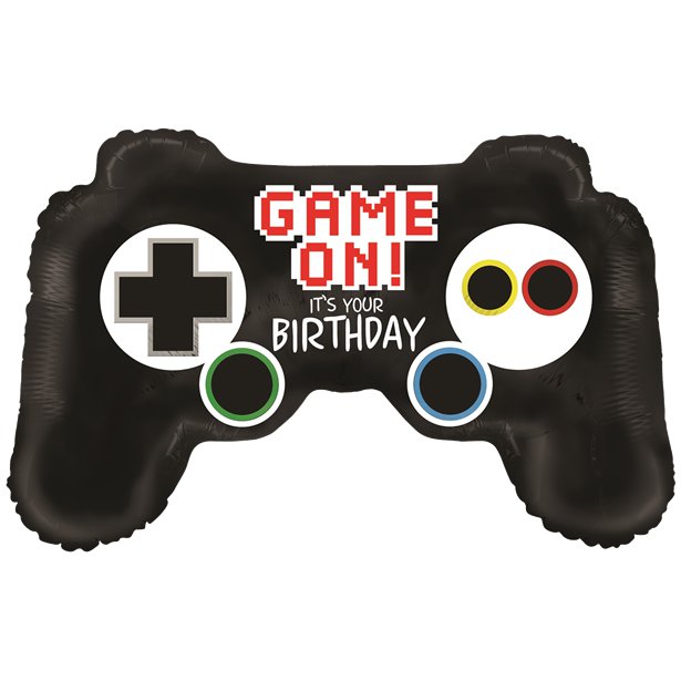 Game Controller Birthday Supersize Helium Filled Balloon - 32" Foil (Optional Helium Inflation)