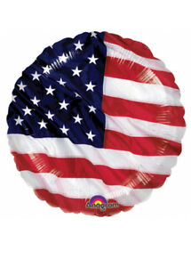 USA American Flag Foil Balloon (Optional Helium Inflation)