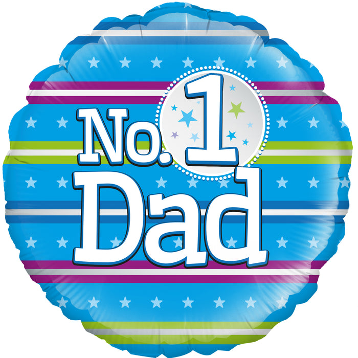 No. 1 Dad Foil Balloon (Optional Helium Inflation)