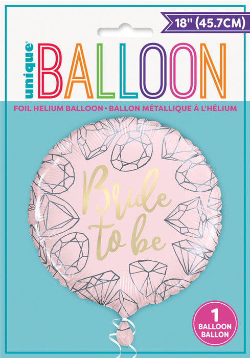 Bride  To Be Foil Balloon (Optional Helium Inflation)