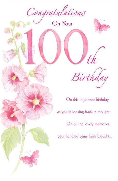 Birthday 100th Greeting Card From Kathryn White Traditional 530980 H18