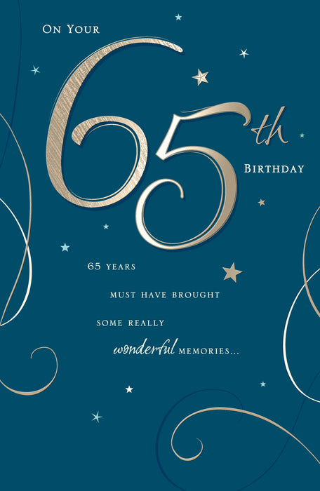 Birthday 65th Greeting Card From Gibson Core Line Conventional 649609 H431