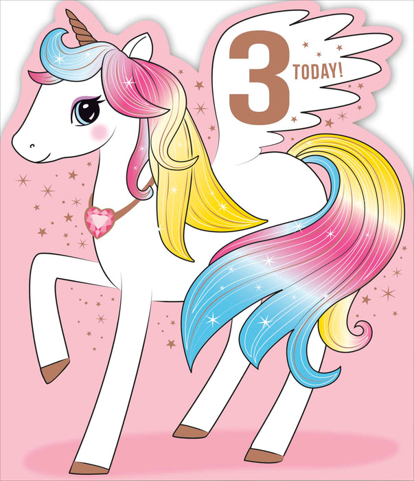 Birthday 3rd Girl Greeting Card From Carlton Core Line Conventional 679385 G428