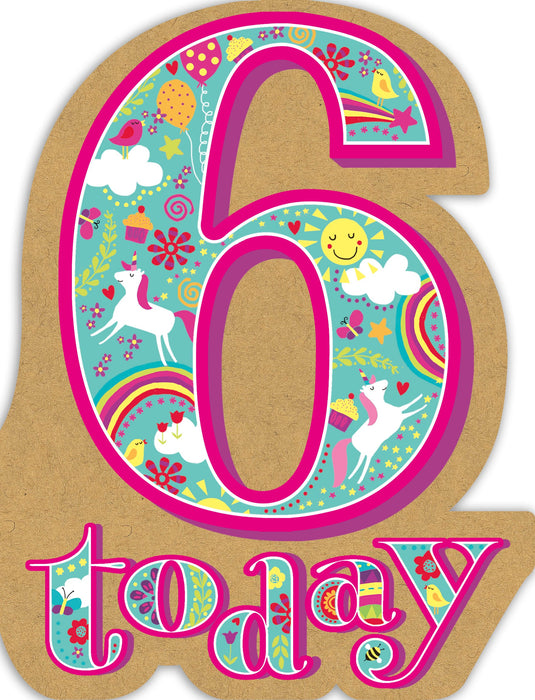 Birthday 6th Girl Greeting Card From Carlton Core Line Conventional 679888 G429