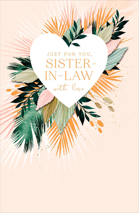 Birthday Sister In Law Greeting Card From Palm Blush Conventional 689264 E855