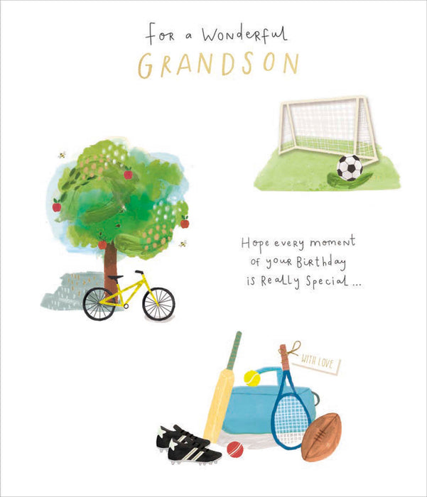 Birthday Grandson Greeting Card From Carlton Core Line Conventional 691770 F754