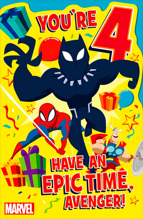 Birthday 4th Boy Greeting Card From Disney Avengers Juvenile 698246 G15116