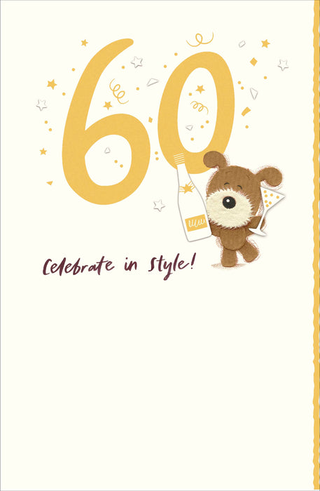 Birthday 60th Greeting Card From Lots of Woof Cute 735531 H862