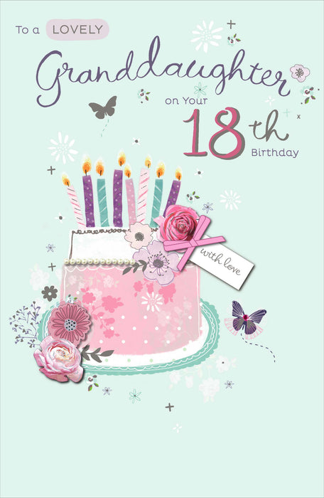 Birthday 18th Granddaughter Greeting Card From Carlton Core Line Conventional 736094 G14112