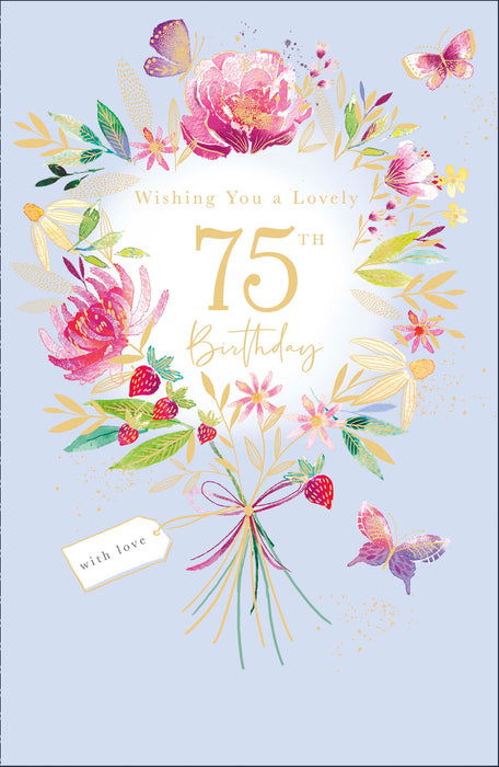 Birthday 75th Greeting Card From Gibson Core Line Conventional 736388 H14111