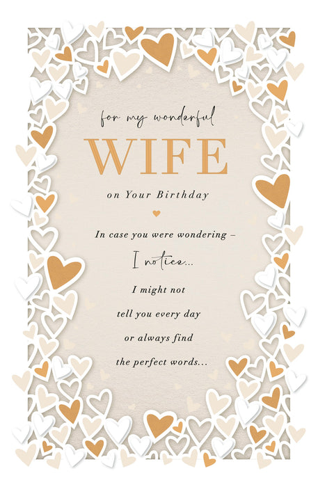 Birthday Wife Greeting Card From Gibson Core Line Conventional 739384 D1479