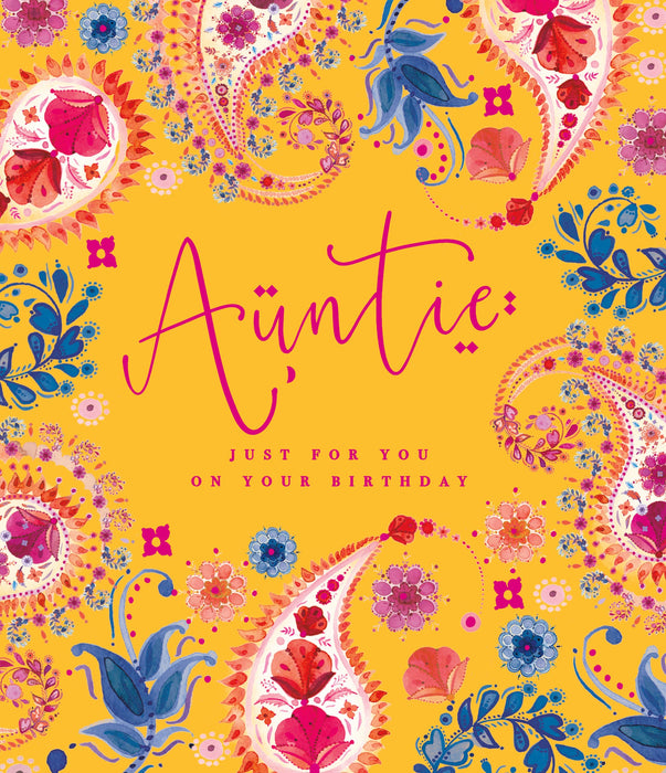 Birthday Auntie Greeting Card From Eastern Print Studio Conventional 740984 E11