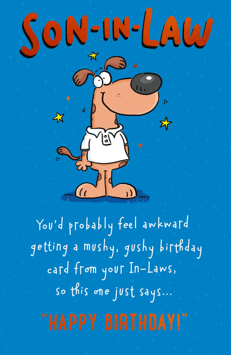 Birthday Son In Law Greeting Card From Giggles Humour 746044 F14108