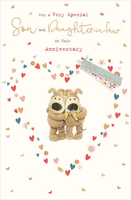 Anniv Wedd Son & Daughter In Law Greeting Card From Boofle Cute 753232 B12141