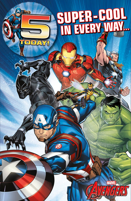 Birthday 5th Boy Greeting Card From Disney Avengers Juvenile 753910 G15117