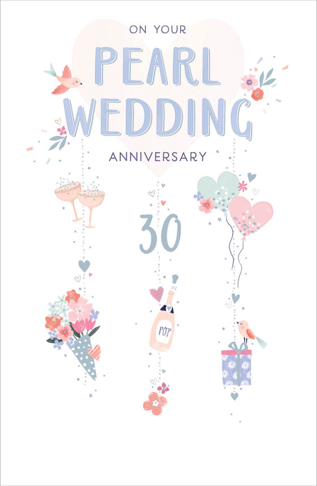 Anniv Wedd 30th Greeting Card From Simply Precious Traditional 754147 B668