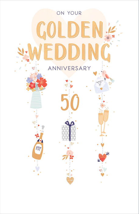 Anniv Wedd 50th Greeting Card From Simply Precious Traditional 754149 B332