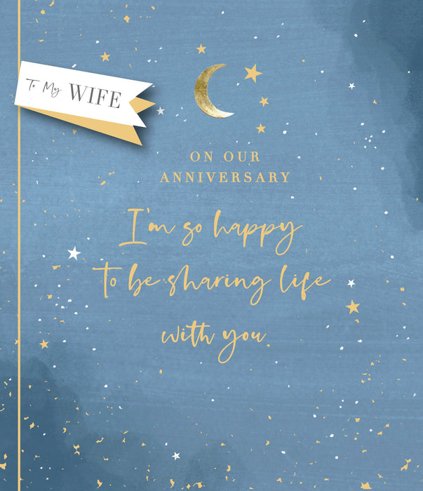 Anniv Wedd Wife Greeting Card From Carlton Core Line Conventional 760044 B11131