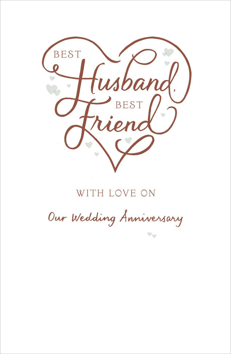 Anniv Wedd Husband Greeting Card From Gibson Core Line Conventional 760795 B10118